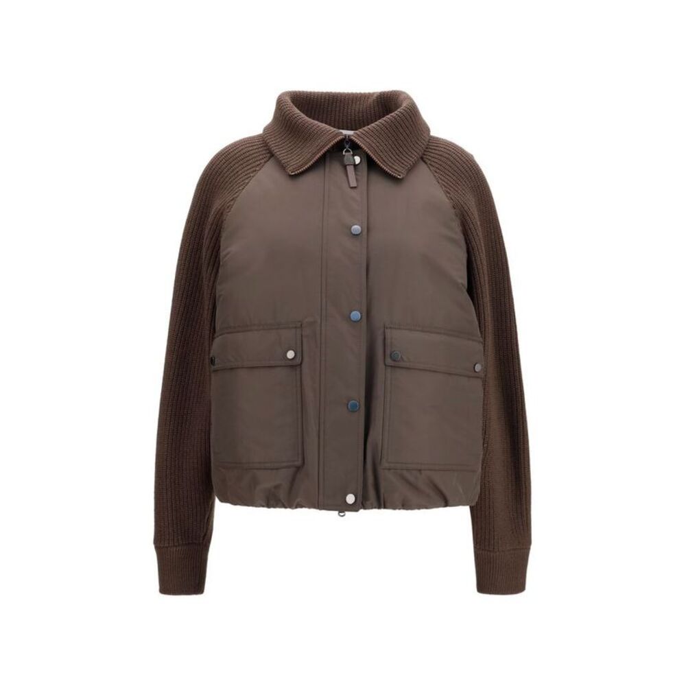 Brunello Cucinelli Brown Polyester Full-Length Women's Jacket